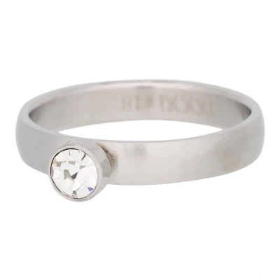 Afbeelding van Zirconia 1 stone crystal iXXXi Vulring 4 mm Matt SALE 20 / Silver