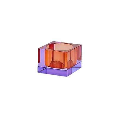 Afbeelding van Gift Company Teelichthalter Sari XS, Windlicht, Dekolicht, Kristallglas, Lila, Orange, 3.7 cm, 1096902011