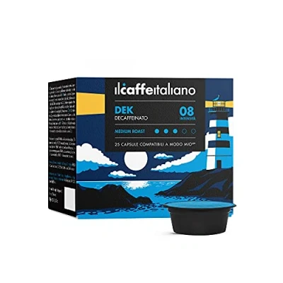 Afbeelding van A Modo Mio 120 compatible Lavazza Capsule Il Caffè Italiano Cafeïnevrije Intensity 8