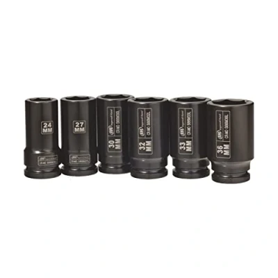 Afbeelding van Ingersoll Rand, SK6M6LN, 3/4&#039;&#039; inch metrische universele slagdopsleutel, set van 6 stuks