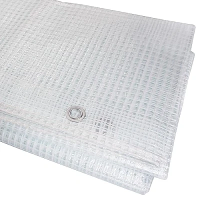 Afbeelding van Doorzichtige dekzeil, 3 x m, waterdicht, gaasdoek, transparant, 100 g/m2 vel met oogjes, beschermzeil, autoafdekking, multifunctioneel dekzeil