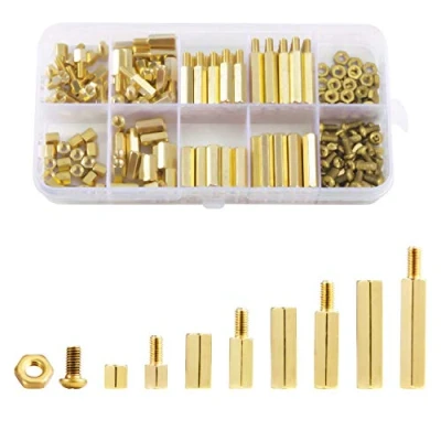 Afbeelding van Litorange 240 Stuks M3 Mannelijke Vrouwelijke Hex Messing Spacer Standoff Schroef Moer Schroefmoer Schroefdraad Pijler PCB Moederbord Assortiment Kit