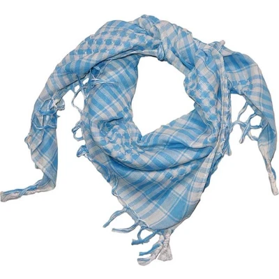 Afbeelding van Vierkante Arafat Sjaal met Geruite Print Blauw