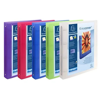 Afbeelding van Classeur 4 anneaux 30mm polypropylene chromaline 7/10e krea cover a4 maxi