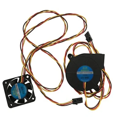 Afbeelding van 2 Pack 50000Hours Lifetime 3 draden DC Fans 5V Cool Blower Fan Kit 4010 5015 Extruder Hotend Cooler Radiator Linker Ventilator, Voorzijde voor Prusa i3 MK3 MK3S MK2/2.5 3D Printer