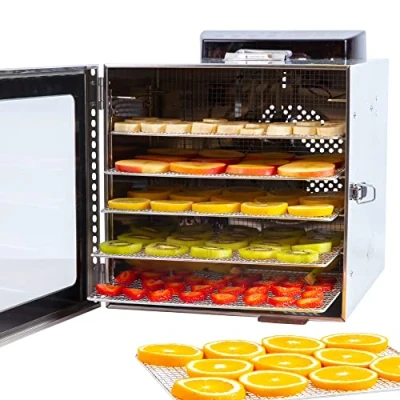 Afbeelding van Vita5 Nobel S Voedseldroger Droogoven RVS 24 Uurs Timer 30 90C 400 Watt Led bedieningspaneel Dehydrator 6 Laags Voedsel drogen op extreem lage temperatuur van slechts 30C