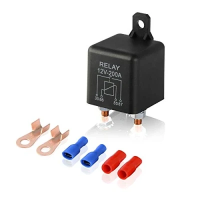 Afbeelding van Ehdis Relais ZL180 Accu scheidingsrelais, 12 V, 200 A, voor auto, vrachtwagen, motor, starter, heavy duty, split opladen, met 2 pin afdrukken + terminals