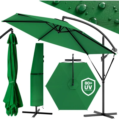 Afbeelding van Kingsleeve Zweefparasol Ø330cm UV Bescherming 80+ Slinger Groen