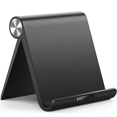 Afbeelding van Ugreen Universele Telefoonhouder Bureau Tablet Houder Telefoonstandaard Gsm Thuiswerken Verstelbaar tot 100 graden Zwart