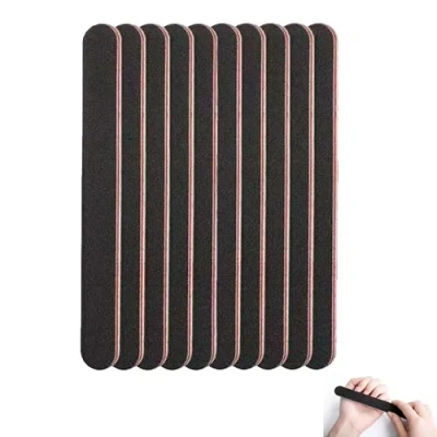 Afbeelding van Nagelvijlen, 10 Stuks Nagelvijlsels, Professionele Dubbelzijdige 100/180 Nagelvijl, voor Nagelverzorging, Styling