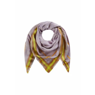 Afbeelding van Codello MIT Monogramm Muster Halsdoek, Dames, Maat: One Size, Lila