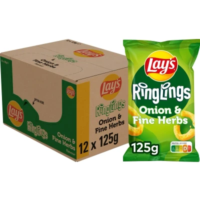 Afbeelding van Lays Ringlings Doos 12 x 125 Gram