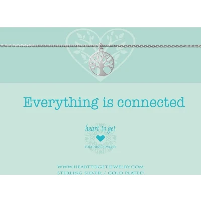 Afbeelding van Heart to Get bracelet, silver, tree of life, everything is connected
