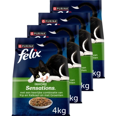 Afbeelding van 4x Felix Kattenvoer Inhome Sensations 4 kg