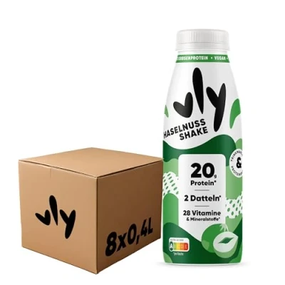 Afbeelding van vly Hazelnoot 400ml Fles Veganistisch Drink + 15g Eiwit zonder toegevoegde suiker Eiwitrijk &amp; Caloriearm van Erwten Eiwitmelk Alternatief
