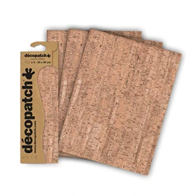 Afbeelding van Décopatch Ref C841C Spaanplaat Hout Effect Papier Pack Elk Vel 30 x 40cm, van 3 Papieren Vellen Best Gebruikt Met Décopach Lijm &amp; Vernis, Bruin