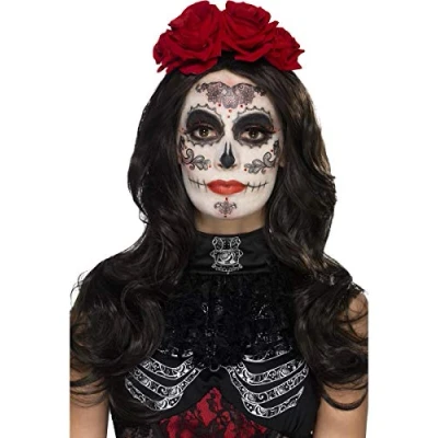 Afbeelding van Smiffys Day Of The Dead Glamour Kostuum Make up Kit Multicolours