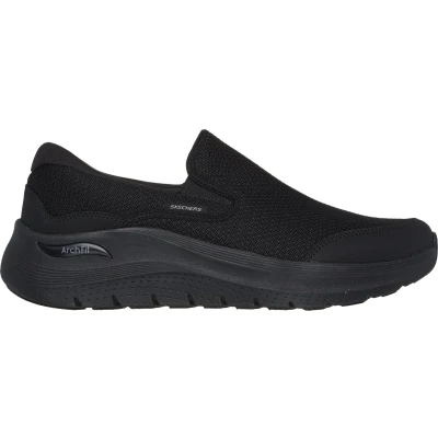 Afbeelding van Skechers Heren Arch FIT 2.0 Vallo Slip On, Zwart Mesh/Leer, 11 UK, mesh leer, 46 EU