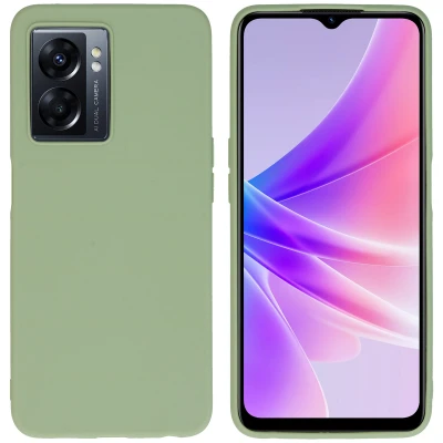 Afbeelding van Oppo A77 Hoesje Siliconen en TPU (zacht) iMoshion Softcase/Backcover Groen Telefoonhoesje