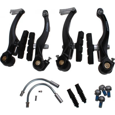Afbeelding van Alhonga V brake rem set zwart voor + achter compleet