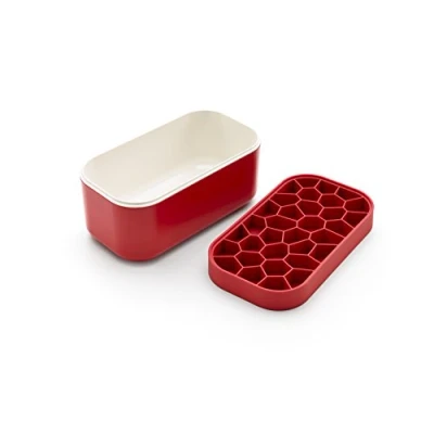 Afbeelding van Lekue Ice Box ijsblokjes maken en bewaren Rood