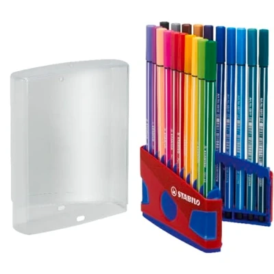 Afbeelding van Premium Viltstift STABILO Pen 68 ColorParade 20 stuks, met verschillende kleuren