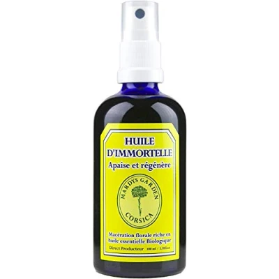 Afbeelding van Helichrysum Olie 100ml. Van Corsica. Gebruiksklaar, bloemrijk macerat, verrijkt met biologische Italicum etherische olie. ​