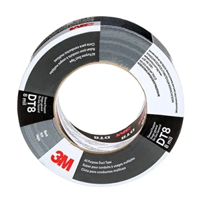 Afbeelding van 3M Duct Tape DT8, Zwart, 48 mm x 23 m, 0,2 mm, individueel verpakt