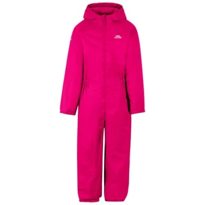Afbeelding van Trespass Dripdrop Regenpak voor kinderen, uniseks, met capuchon, roze (gerbera), 5 6 jaar EU