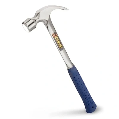 Afbeelding van Estwing E3 22C frame hamer, glad gezicht, 16 inch, 22 oz, Vinyl Shock Reduction Grip, Zilver