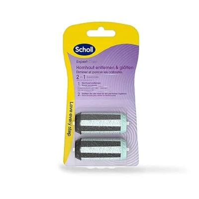 Afbeelding van Scholl Expertare reserverollen; 2 in 1 reserverol voor het verwijderen en gladmaken van eelt; navulling de elektrische eeltverwijderaar
