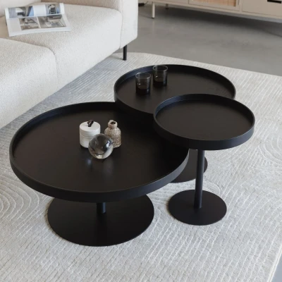 Afbeelding van Puur Lars sidetable zwart L Polywood