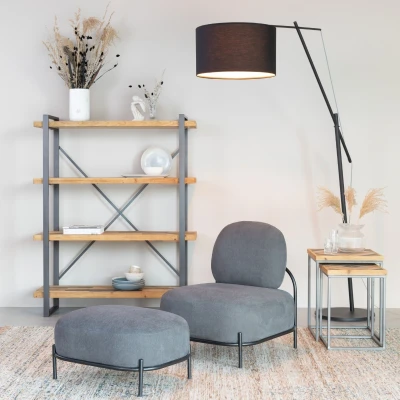 Afbeelding van Puur Kiana vloerlamp zwart Metaal