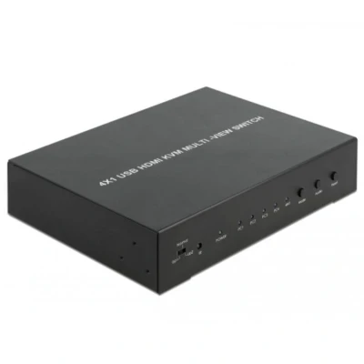 Afbeelding van Delock KVM 4 in 1 Multiview Switch x HDMI mit USB 2.0