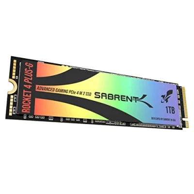 Afbeelding van SABRENT GAMING M.2 NVMe SSD 1TB, interne Solid State 7300 MB/s lezen, PCIe 4.0 7GBps harde schijf Voor gamers, compatibel met PlayStation 5, PS5 console, pc&#039;s laptops en desktops (SB RKTG 1TB)