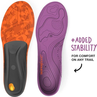 Afbeelding van Comfort Insoles Carbon Fiber Orthotic Support Inserts for Cushion in Hiking Boots and Trail Shoes Women&#039;s Size E (UK 8 9.5)