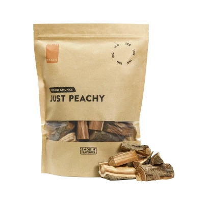 Afbeelding van Smokin&#039; Flavours Smokin’ Rookchunks Perzik 1 kg