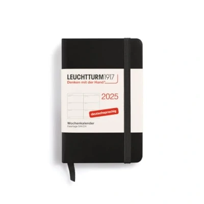 Afbeelding van LEUCHTTURM1917 370557 weekkalender Mini (A7) 2025, zwart, Duits