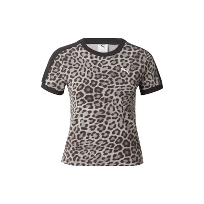 Afbeelding van Puma LEO LUXE SLIM TEE Tshirt print, Dames, Maat: Medium, Black
