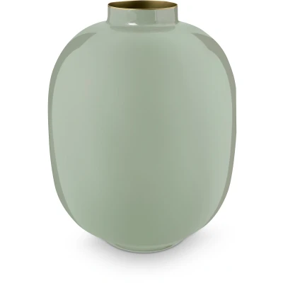 Afbeelding van Vaas Pip Studio Metal Green 32 cm