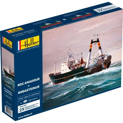 Afbeelding van 1:200 Heller 85608 ROC Amadour + Bodasteinur Ships Twinset Plastic Modelbouwpakket