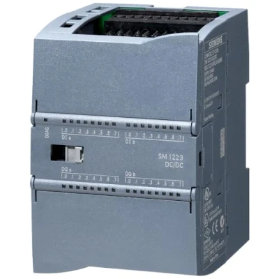 Afbeelding van Siemens simatic s7 1200 digitale i o sm 1223 16di 16do dc 24v sink source transistor 0 5a 6es7223 1bl32 0xb0