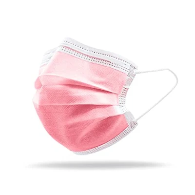 Afbeelding van S&amp;S Medical 100 Roze Chirurgische Mondmaskers 3 Lagen CE gecertificeerd Type IIR Medisch Hulpmiddel Spatbestendig 99,9% Bescherming Oorbesparende Haak (100)