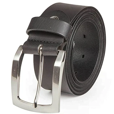 Afbeelding van LINDENMANN riem heren lederen heren/herenriem, vol rundlederen XXL, echt buffelleer riem, jeansriem in 2 kleuren, zwart/donkerbruin
