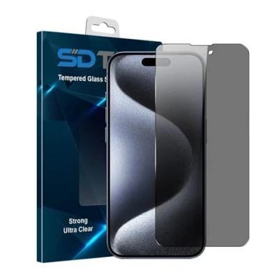 Afbeelding van SDTEK Voor iPhone 15/iPhone 15 Pro Privacy Screen Protector Gehard Glas Guard Anti Gluren