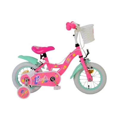Afbeelding van Barbie Kinderfiets Meisjes 12 inch Roze Twee Handremmen