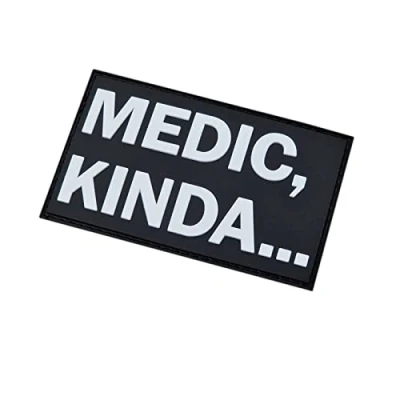 Afbeelding van LEGEEON Medic Kinda Funny PVC Patch (zwart en wit)