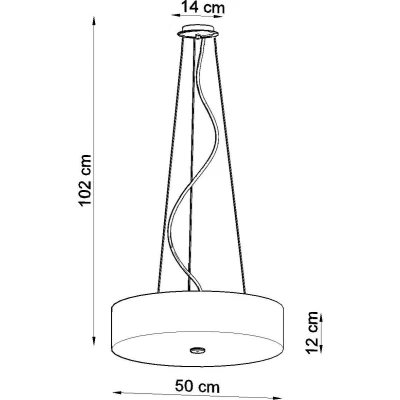 Afbeelding van Sollux Lighting Skala Cilindrische Hanglamp Zwart 50cm E27