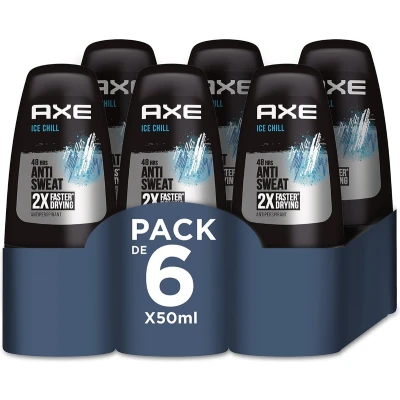 Afbeelding van 6x AXE Deo Roll On, Anti Transpirant &quot;Ice Chill&quot; 50ml