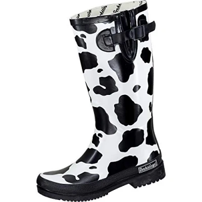 Afbeelding van Bockstiegel dames rubberlaarzen koe, zwart, 40 EU